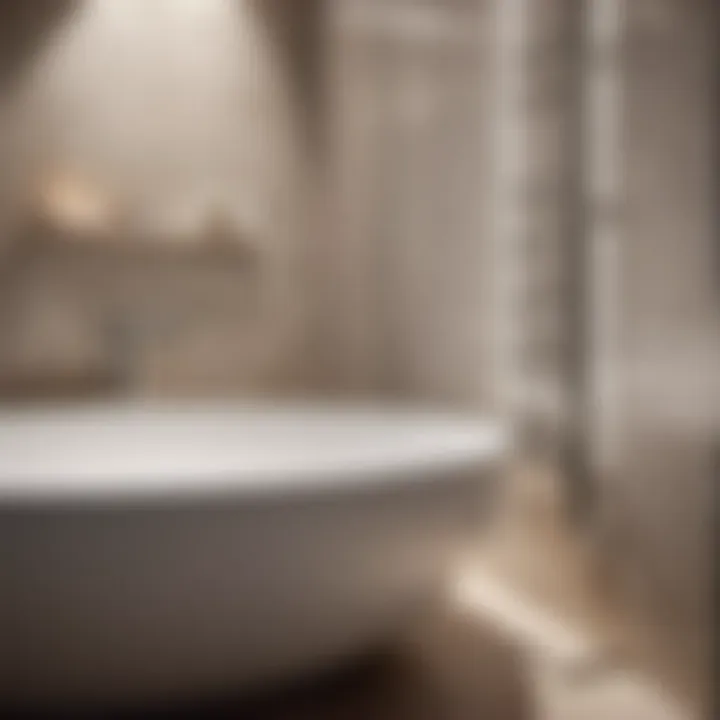 Elegant grab bar design in modern bathroom
