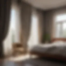 Elegant bedroom curtains in a modern setting