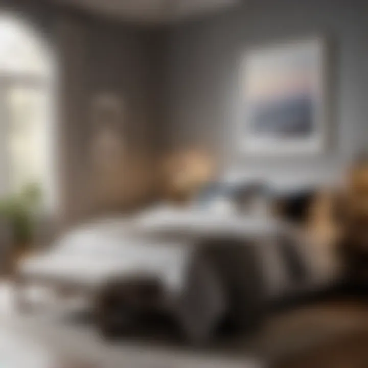 Relaxing Soft Gray Bedroom Paint Color