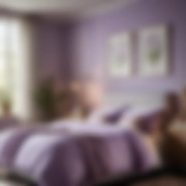 Soothing Lavender Bedroom Paint Color