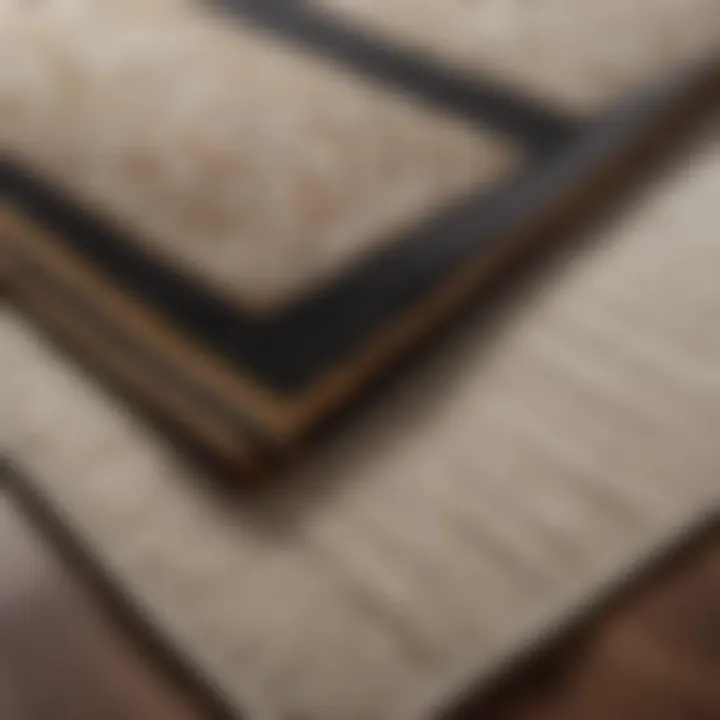 Modern geometric rug for contemporary queen bedroom