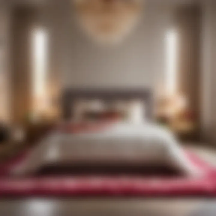 Plush rug adding warmth to the bedroom