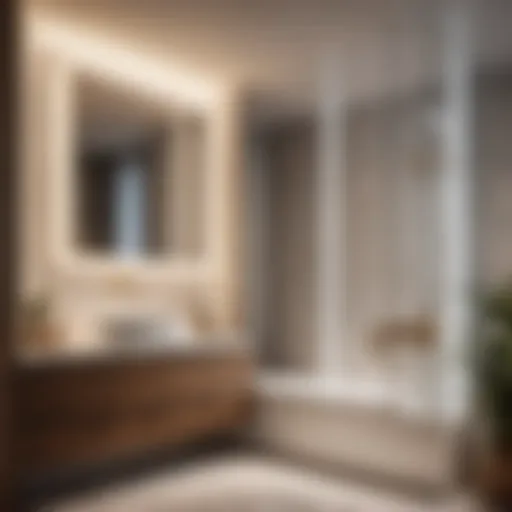 Sleek Bathroom Partition Wall Design