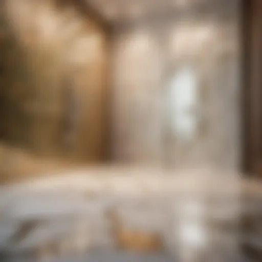 Elegant Marble Mosaic Tile Shower Floor