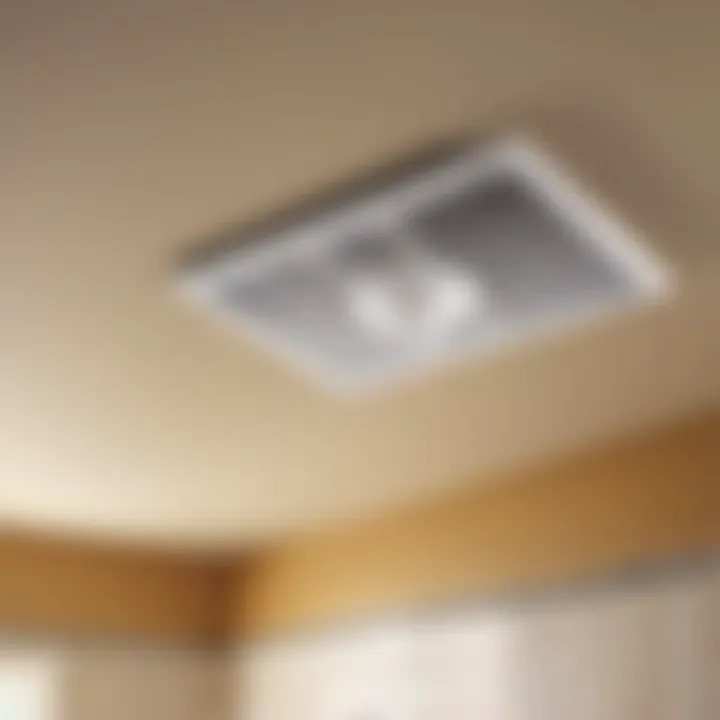 Strategic Placement: Installing a Bath Fan Roof Vent Correctly A cross-section diagram of a home showing the proper bath fan roof vent installation