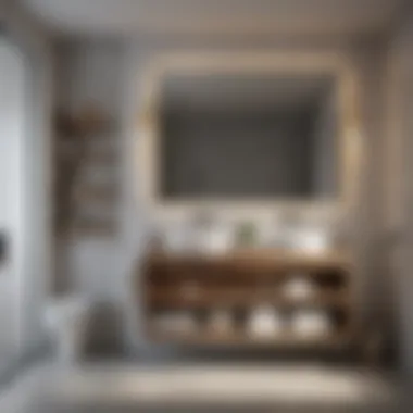 Contemporary bathroom design showcasing storage efficiency