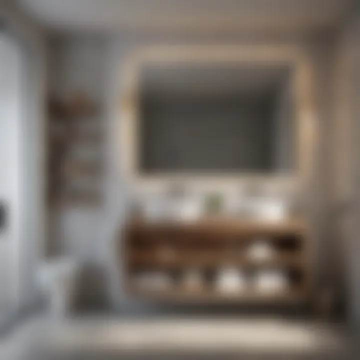 Contemporary bathroom design showcasing storage efficiency