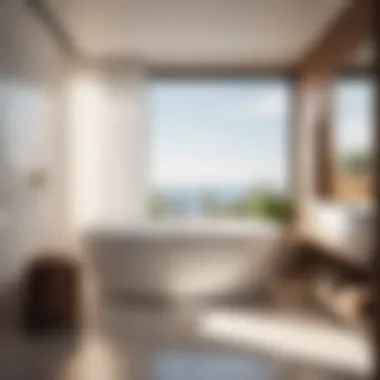 Corner Utilization Strategy Deep tub integrated into a corner space for efficient use