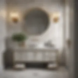 Elegant bathroom vanity with marble countertop