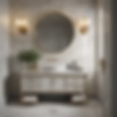 Elegant bathroom vanity with marble countertop