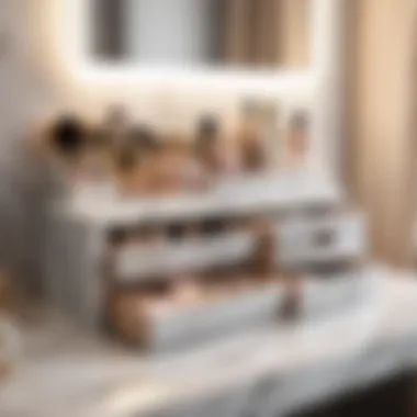 Luxurious Marble Makeup Organizer