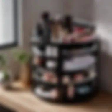 Compact Rotating Makeup Organizer