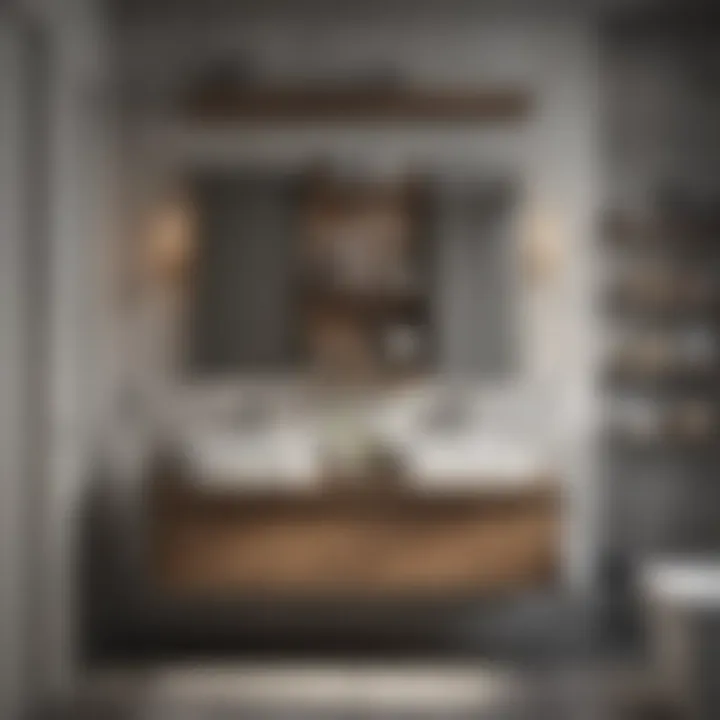 30-Inch Wide Bathroom Vanity with Integrated Storage Shelves