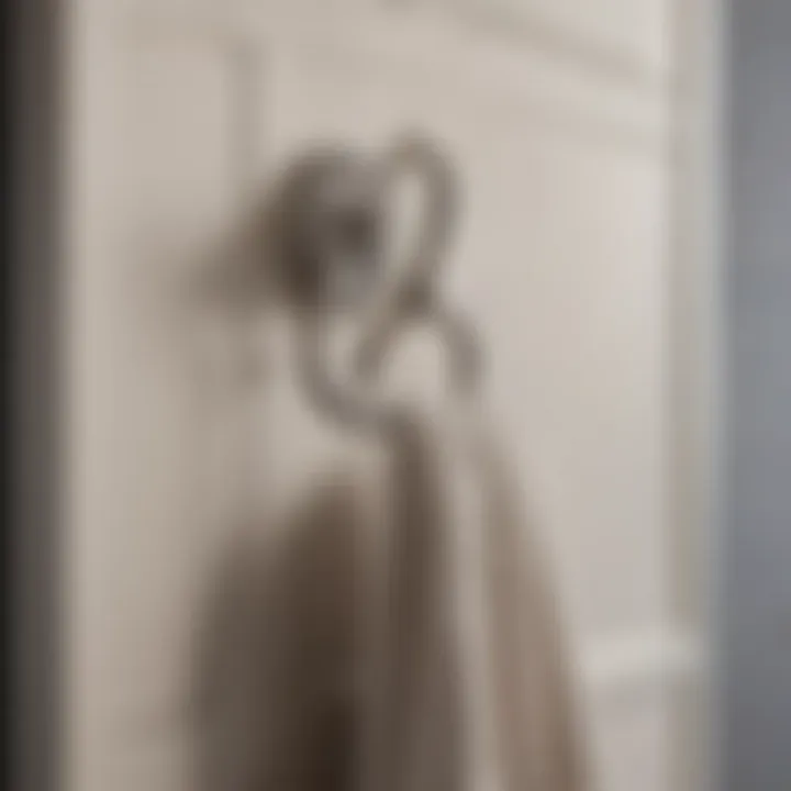Elegant and functional towel hooks for bathroom doors