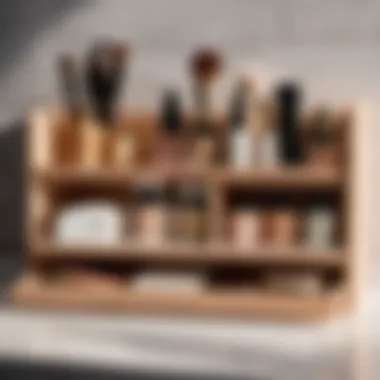 Minimalist Wooden Makeup Organizer