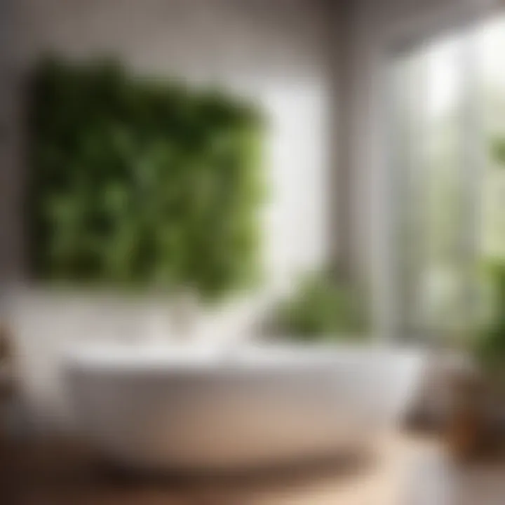 Green plants for natural bathroom ventilation