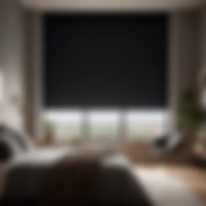 Minimalist blackout blinds enhancing sleep quality