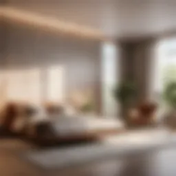 Large bedroom with cool mist humidifier