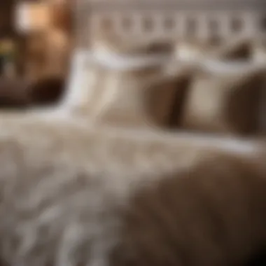 Cozy Bedding Arrangement Luxurious and cozy bedding arrangement with soft textures