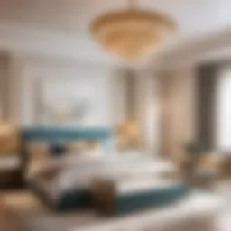 Elegant bedroom with luxury decor