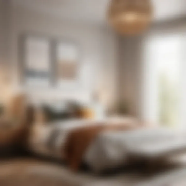 Minimalist bedroom with natural light