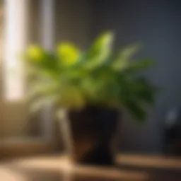 Lush green indoor plant thriving in a 16-inch pot