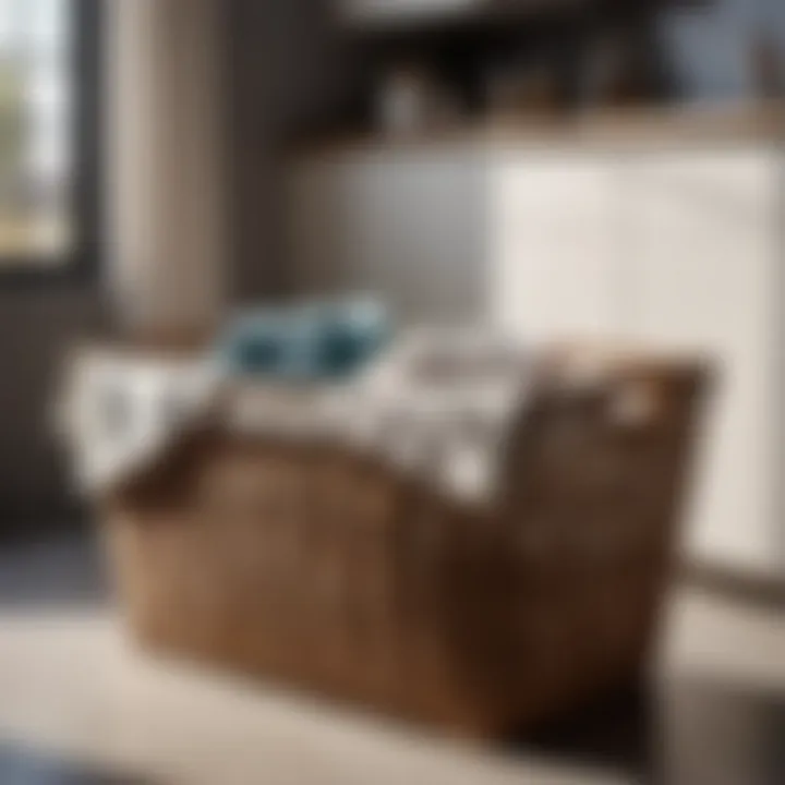 Fashionable Laundry Basket Design Chic laundry basket with multiple compartments