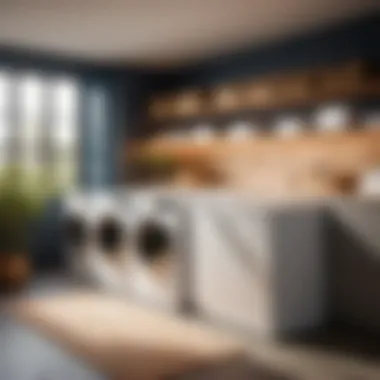 Efficient Laundry Sorting System Organized laundry sorted by color and fabric type