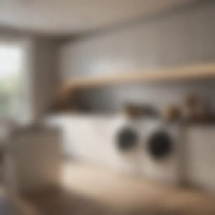 Innovative cabinetry design enhancing workflow in laundry room