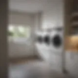 Stylish laundry room cabinet arrangement showcasing optimal space usage