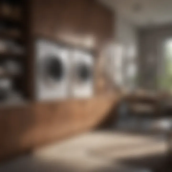 Trendy materials and finishes for contemporary laundry cabinets