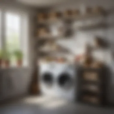 Functional Shelving Solutions in Laundry Rooms Functional shelving solutions for efficient laundry room organization