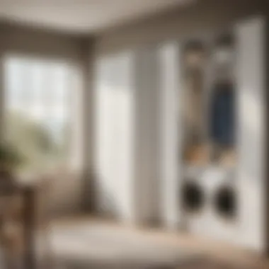 Elegant bi-fold doors in modern laundry closet