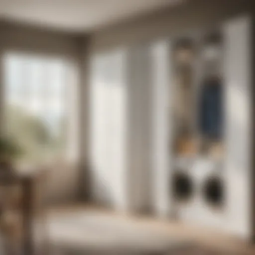 Elegant bi-fold doors in modern laundry closet