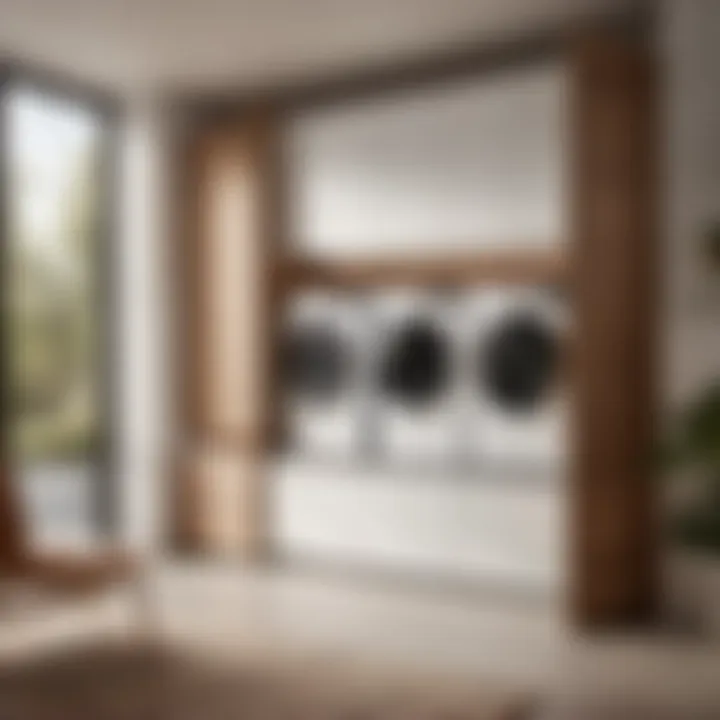 Sleek design of bi-fold doors in laundry area