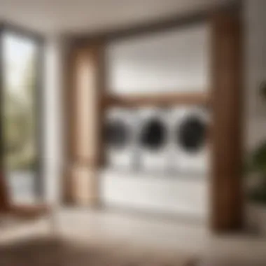 Sleek Laundry Aesthetics Sleek design of bi-fold doors in laundry area