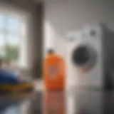 Essential Laundry Products for Odor Elimination A vibrant array of laundry products lined up against a clean backdrop