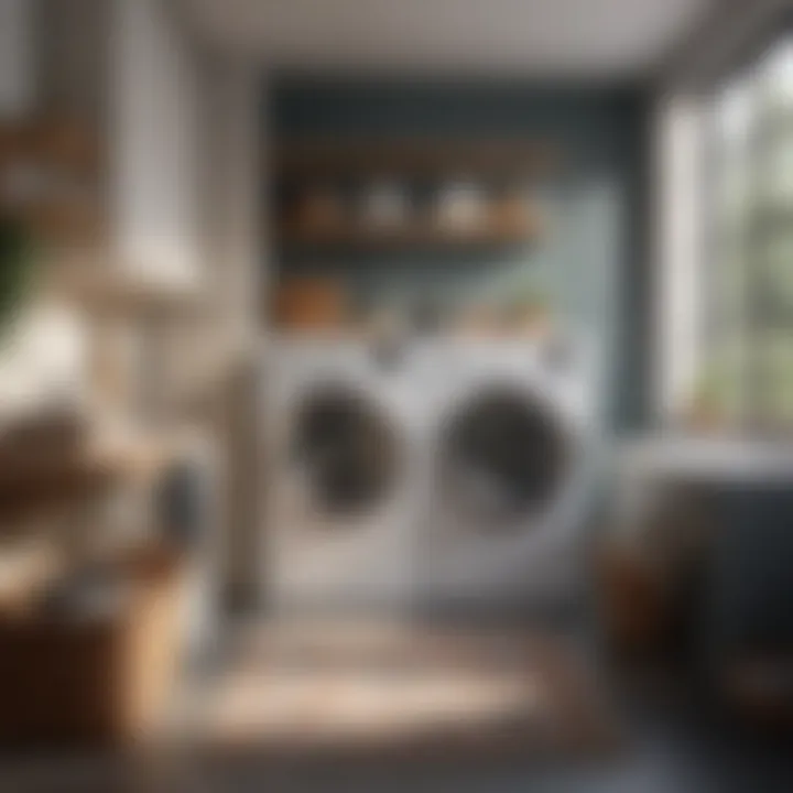 The Modern Laundry Room: Tools for Optimal Freshness A serene laundry room featuring a state-of-the-art washing machine