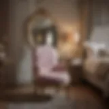 Elegant makeup chair in a beautifully designed bedroom setting