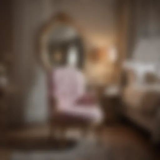 Elegant makeup chair in a beautifully designed bedroom setting