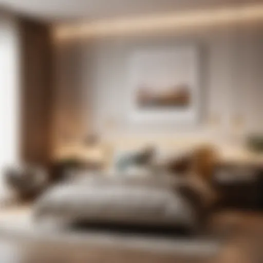 Elegant minimalistic bedroom decor