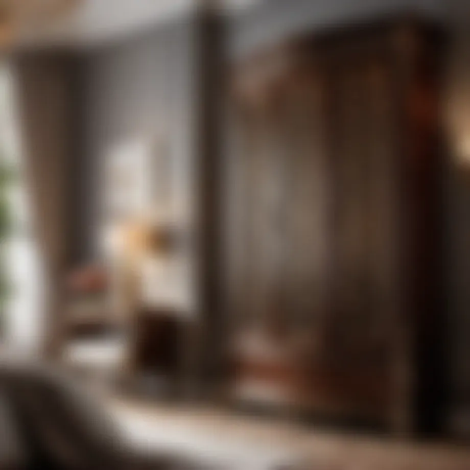 Elegant tall bedroom cabinet with intricate design