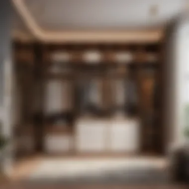 Elegant Space-Saving Wardrobe Configuration Space-Saving Wardrobe Design