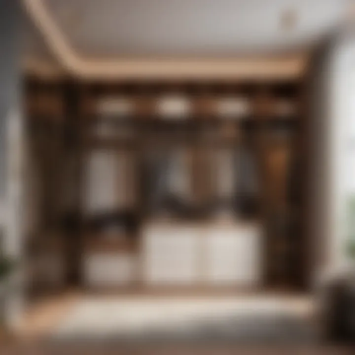Elegant Space-Saving Wardrobe Configuration Space-Saving Wardrobe Design