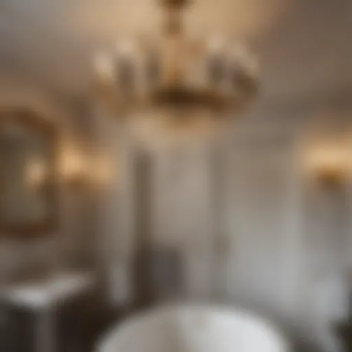 1920s Opulent Chandelier in Bathroom