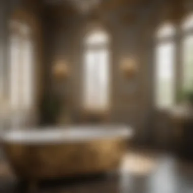 Gilded Luxury in Bath Decor Opulent Gold Accents in Luxurious Bath Design