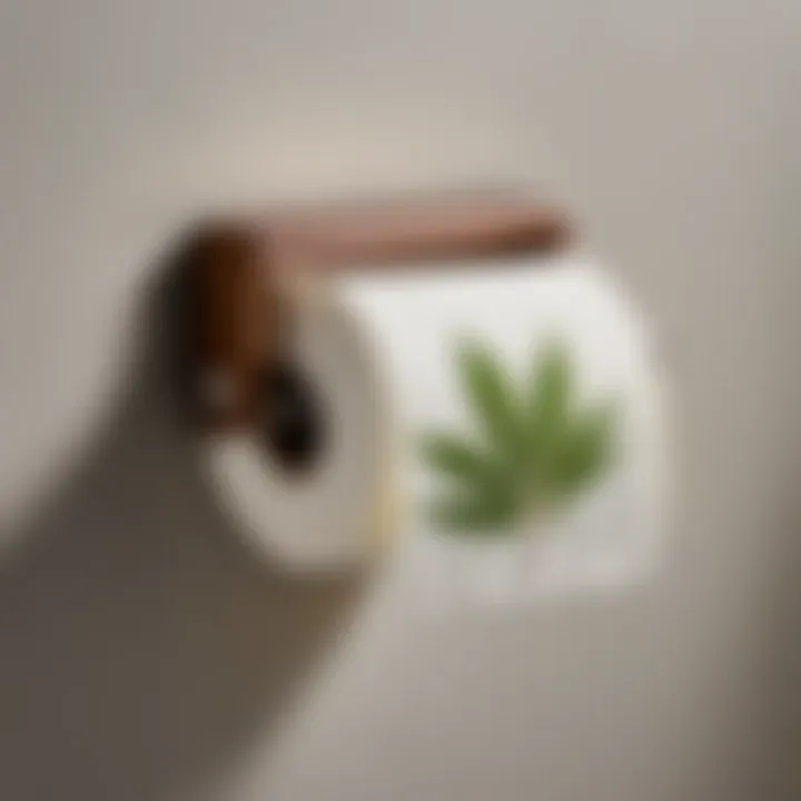 Organic-inspired toilet paper holder with natural elements