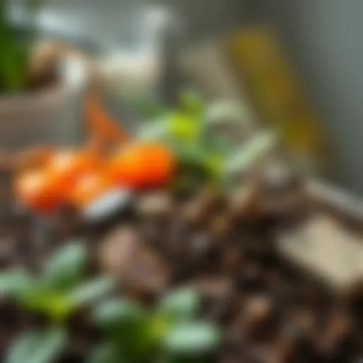 A rich blend of organic materials for potting mix