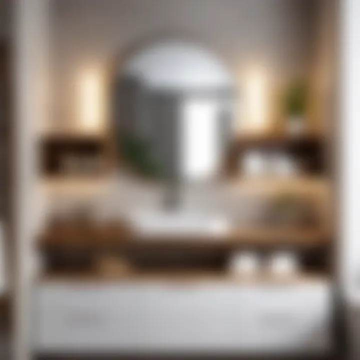 Nature's Touch Organic Wood Bathroom Vanity Shelving Unit