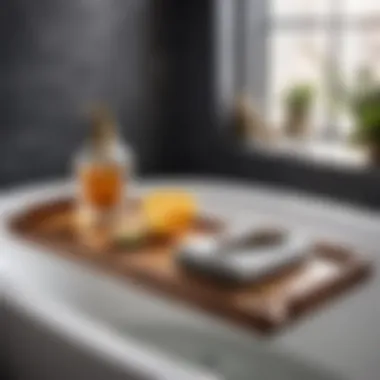 Organic Wood Over the Bathtub Caddy